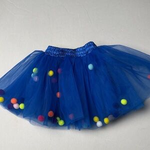 Colorful Tulle Skirts with Pom Poms ( 3/4 T) (L)